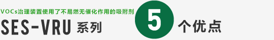 VOCs治理装置使用了不易燃无催化作用的吸附剂 SES-VRU系列 5个优点